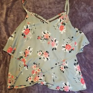 Torrid blouse with pink flowers